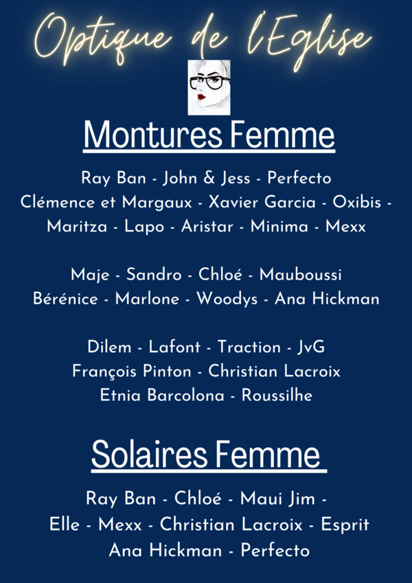 Nos Marques de lunettes